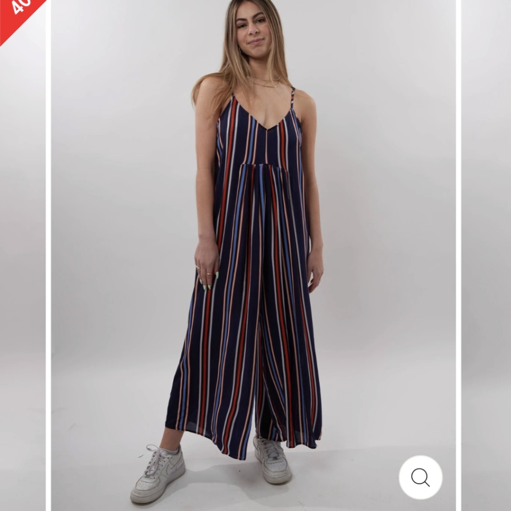 Flowy striped jumpsuit - little mountain Vancouver